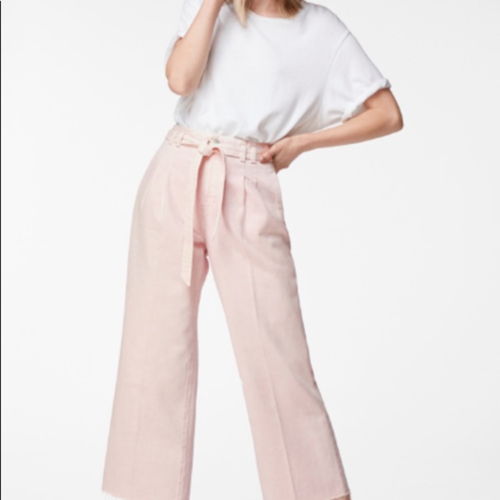J BRAND • Light Pink High Rise Tied Waist Pants